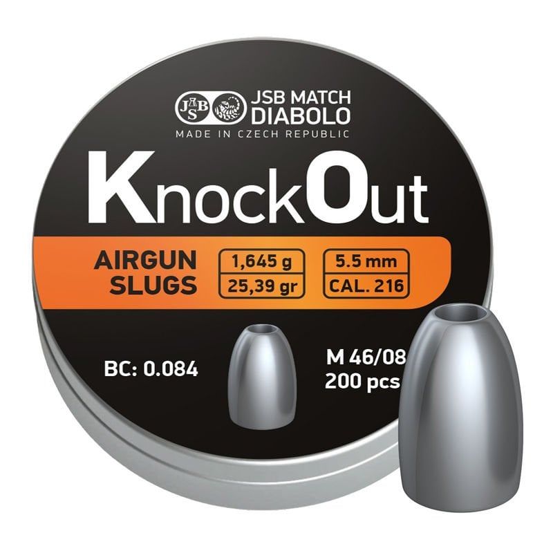 JSB DIABOLO KNOCKOUT 25.39 GRAIN 5.5 MM(.216) SAÇMA / 200 ADET