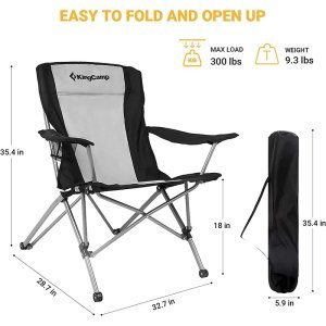 KING CAMP COMFORT ARM SİYAH/GRİ SANDALYE