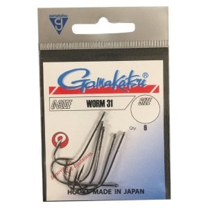 GAMAKATSU Worm 31 Siyah No:2 Olta İğnesi 1/6