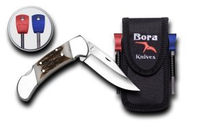 Bora 206 BPS Büyük Boy Sivri Uçlu Boynuz Saplı Çakı Survival Kit