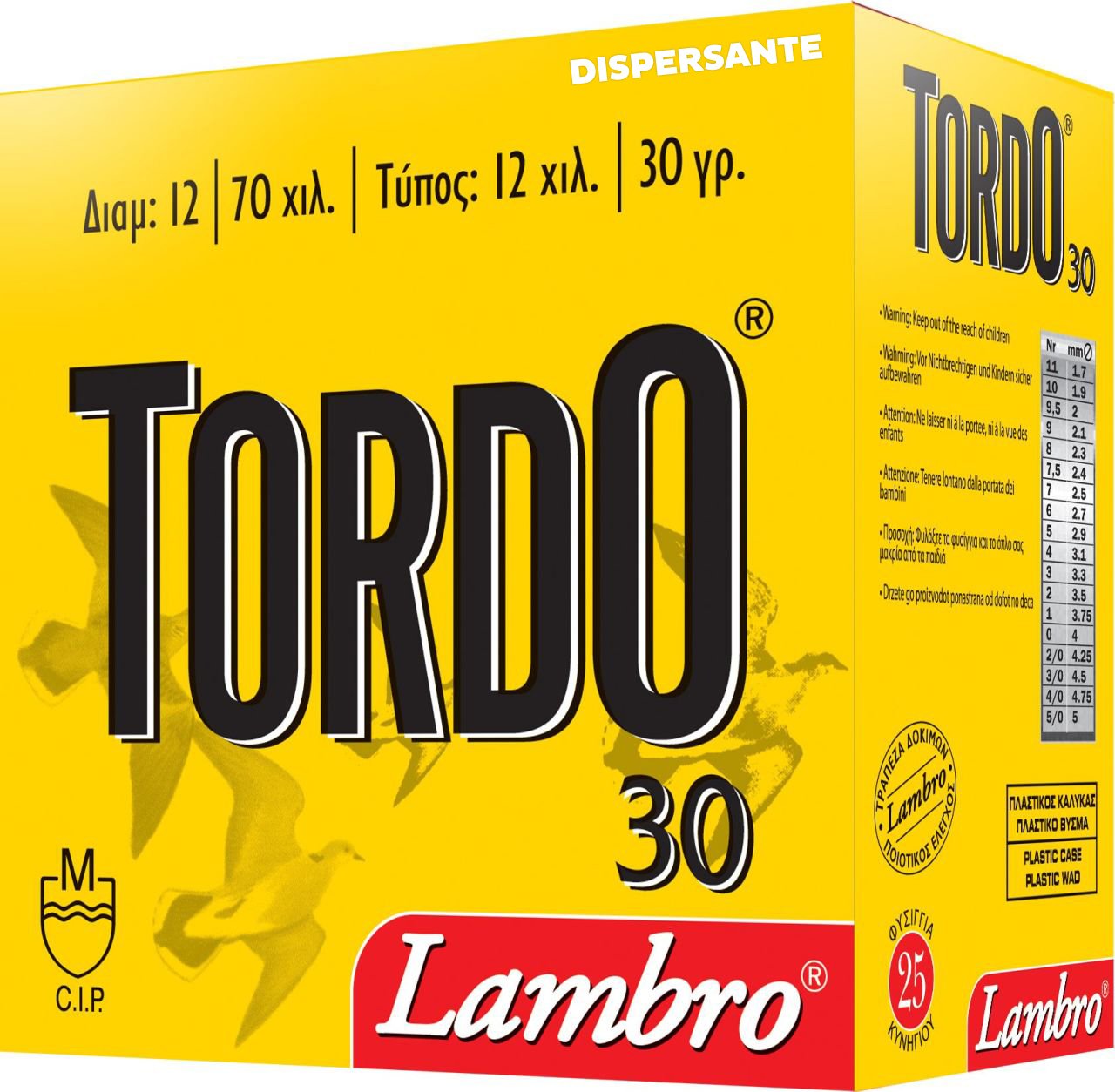 LAMBRO TORDO DISPERSANTE 30 GR. AV FİŞEĞİ - 12 CAL.