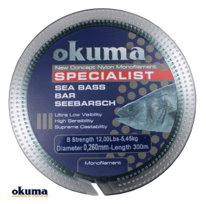 Okuma Seabass 300 mt 27,00 lb 12,27 kg 0,37 mm Moss Green Misina