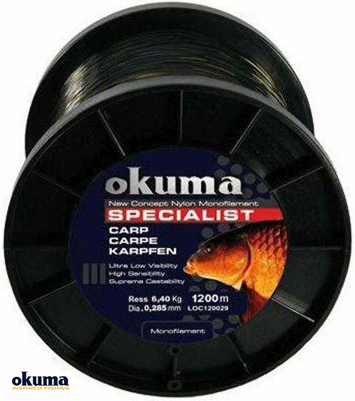 Okuma Carp 1200 mt 22,00 lb 10,0 kg 0,37 mm Camou Misina