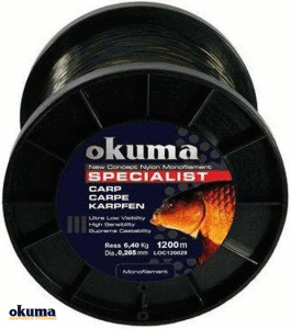 Okuma Carp 1200 mt 22,00 lb 10,0 kg 0,37 mm Camou Misina