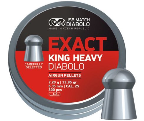 JSB EXACT KING HEAVY DIABOLO 33.95 GRAIN 6,35 MM SAÇMA / 300 ADET