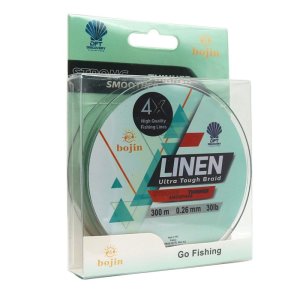 DFT Bojin 4X Linen İp Misina 0.26 mm  300 m  Yeşil