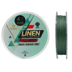 DFT Bojin 4X Linen İp Misina 0.26 mm  300 m  Yeşil