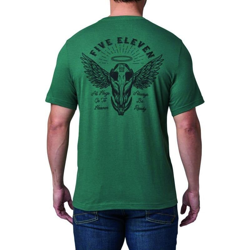 5.11 ALL HOGS GO TO HEAVEN TEE T.GREEN T-SHIRT