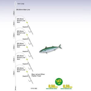 SPRO Mackerel Shrimp 5 İğneli Köstek #1