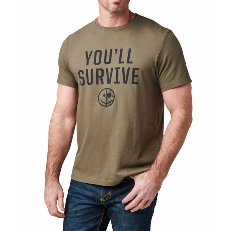 5.11 YOU'LL SURVIVE TEE RANGER GREEN T-SHIRT