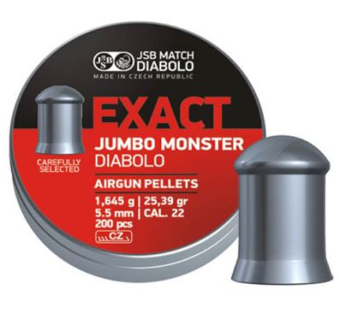 JSB EXACT JUMBO MONSTER DIABOLO 25.39 GRAIN 5,52 MM SAÇMA / 200 ADET