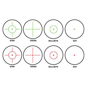 BARSKA MULTI RETICLE 1x35 IR AR-X RED/GREEN DOT