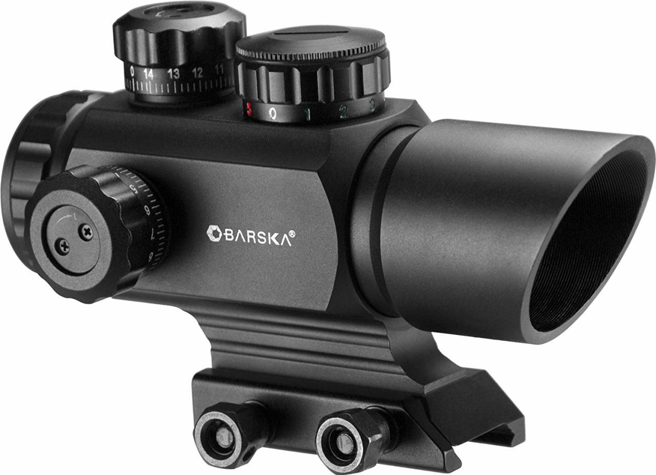 BARSKA MULTI RETICLE 1x35 IR AR-X RED/GREEN DOT