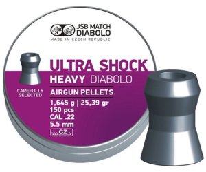 JSB ULTRA SHOCK HEAVY DIABOLO 25.39 GRAIN 5.5 MM SAÇMA / 150 ADET