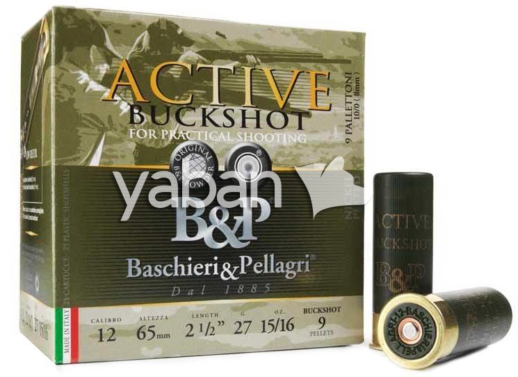 B&P ACTIVE BUCKSHOT NICKEL 11/0 9 PELLETS - 12 CAL.