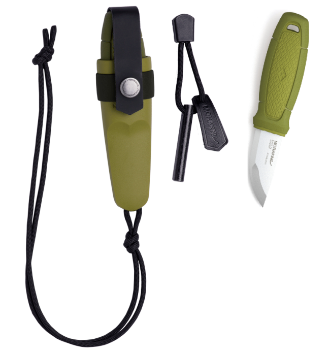 Morakniv Eldris Yeşil Bıçak (Ateş Başlatıcı Bulunan Kit ile)