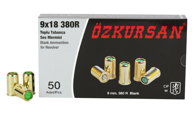 ÖZKURSAN 380R KISA 9 MM KURUSIKI MERMİSİ